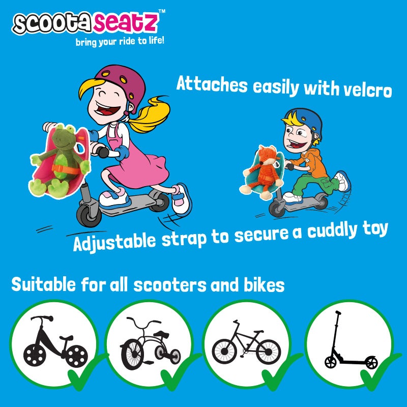 Scootaheadz Owl Scooter Seat â€“ Fun Baby Doll Accessories - Adorable Kids Micro Scooter Accessories - Teddy Carrier for Toddlers - Also Fits Bikes and Trikes - Bike Doll Seat Pink - Image 3